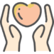 Heart hands icon