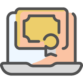 Laptop certificate icon
